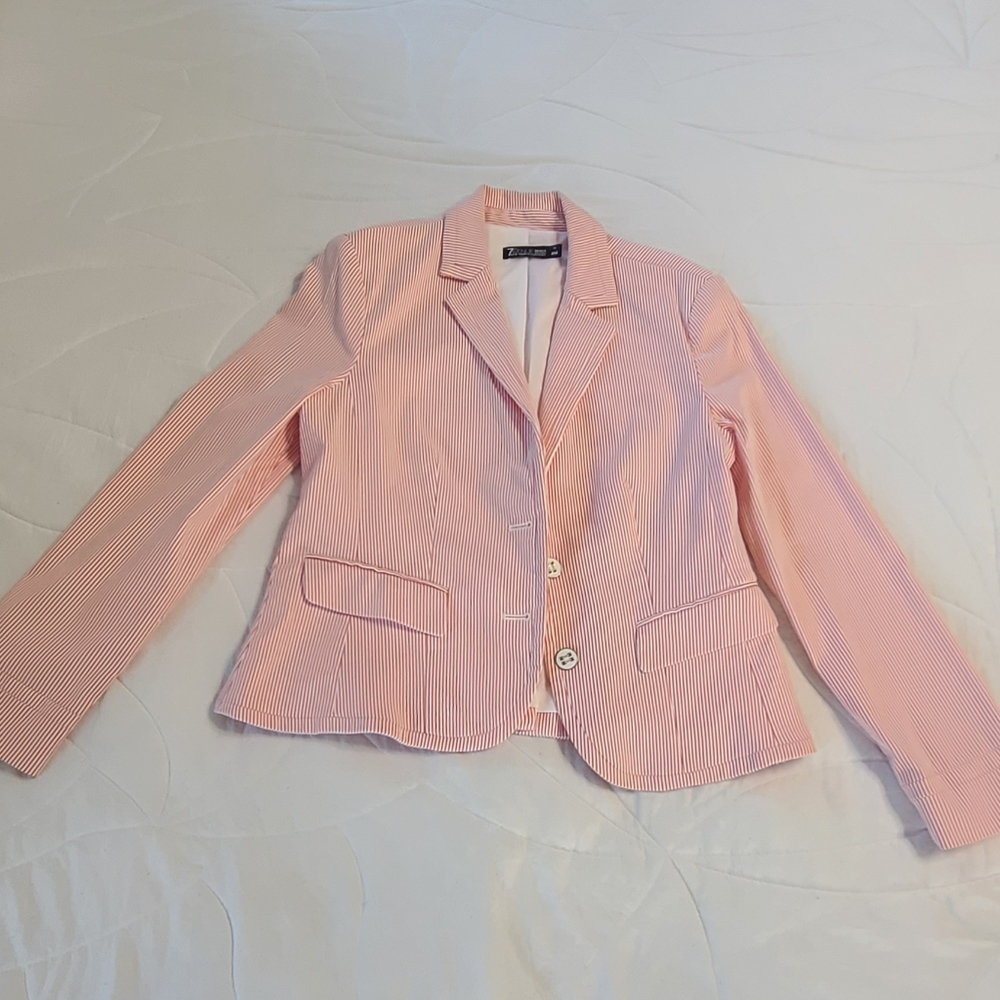 Seersucker Womens Blazer